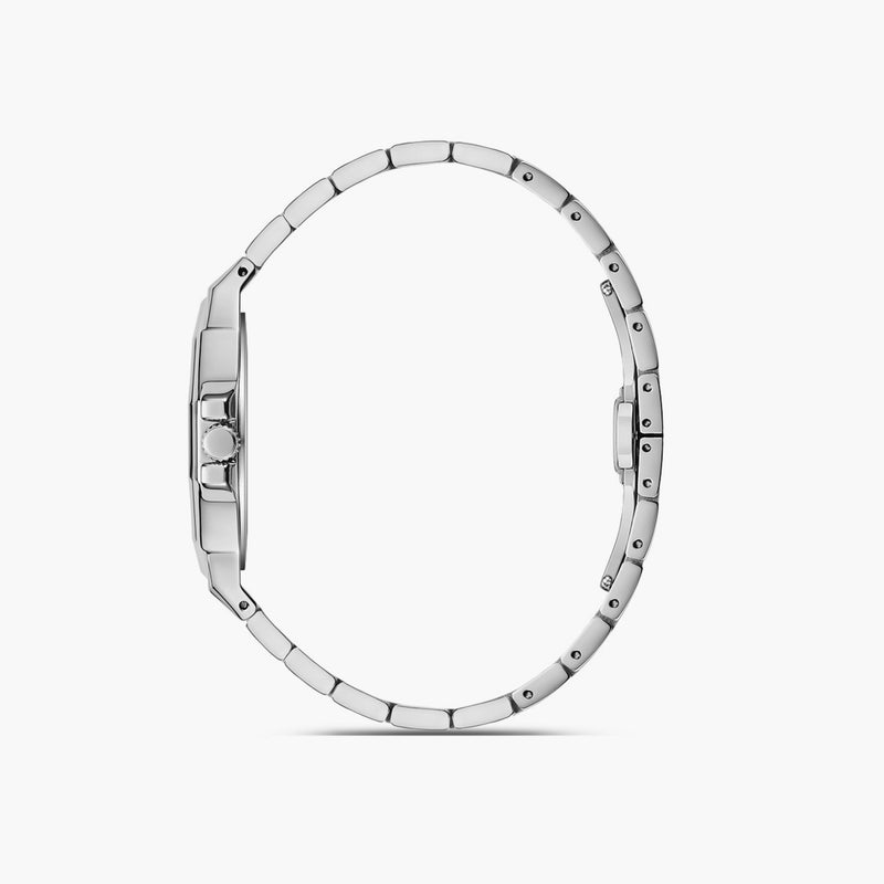 OMAX ساعة أومكس للرجال باللون الفضي مع قرص أزرق - Image 2